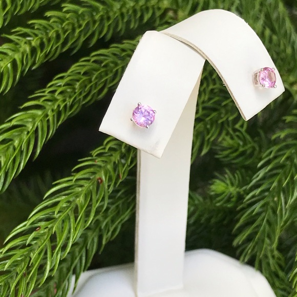 Chuck Clemency 14k Pink Sapphire Stud Earrings - Picture 10 of 14